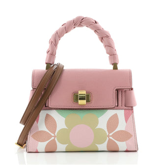 Miu Miu Madras Click Handbag Printed Leather Small