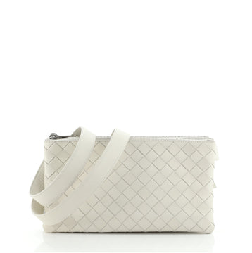 Bottega Veneta Triple Zip Messenger Intrecciato Nappa Small