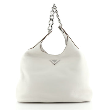 Prada Chain Link Hobo Vitello Daino Large