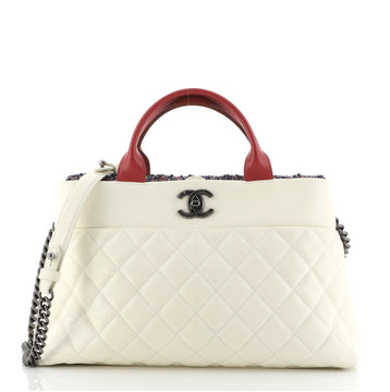 Chanel Airlines Portobello Tote Quilted Lambskin and Tweed Medium