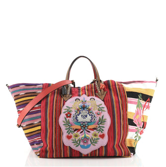 Christian Louboutin Caba Tote Motif Embroidered Jacquard Large