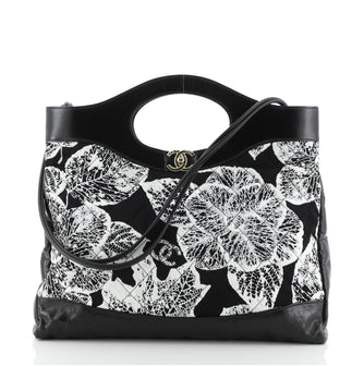 Chanel 31 Shopping Bag Quilted Printed Cotton and Calfskin Large