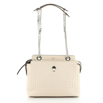 Fendi DotCom Click Shoulder Bag Quilted Leather Small