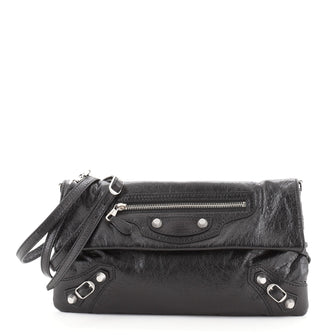 Balenciaga Giant Studs Envelope Strap Clutch Leather