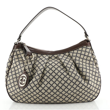 Gucci Sukey Hobo Diamante Canvas Medium