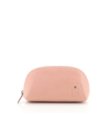 Chanel Cosmetic Pouch Embossed Goatskin