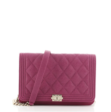 Chanel Boy Wallet on Chain Quilted Caviar
