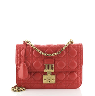 Christian Dior Dioraddict Flap Bag Cannage Quilt Lambskin Medium