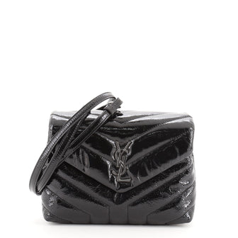 Saint Laurent LouLou Shoulder Bag Matelasse Chevron Patent Toy