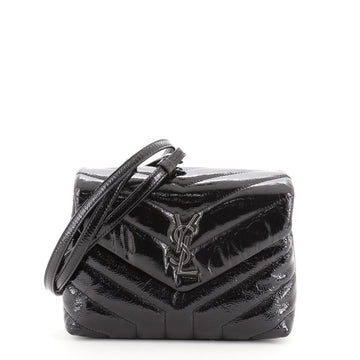 Saint Laurent LouLou Shoulder Bag Matelasse Chevron Patent Toy