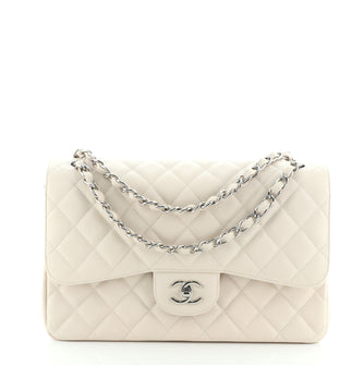 Chanel Classic Double Flap Bag Quilted Caviar Jumbo