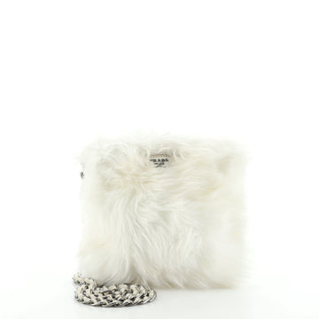 Prada Chain Crossbody Bag Faux Fur Mini