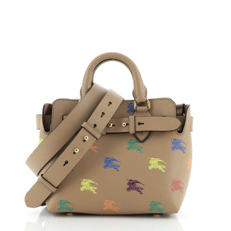 Burberry Belt Tote Printed Leather Mini