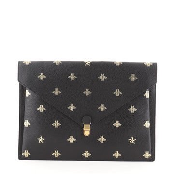 Gucci Bee Envelope Portfolio Printed Leather