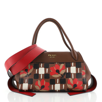 Prada Bowling Ribbon Bag Printed Leather