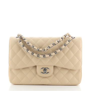 Chanel Classic Double Flap Bag Quilted Caviar Jumbo