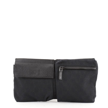 Gucci Vintage Double Belt Bag GG Canvas