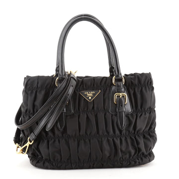 Prada Gaufre Convertible Tote Tessuto Small