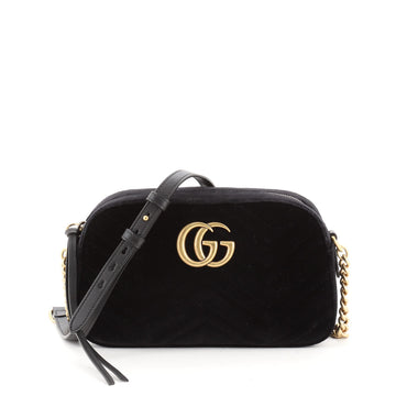 Gucci GG Marmont Shoulder Bag Matelasse Velvet Small