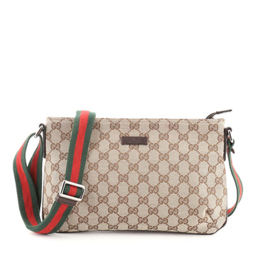 Gucci Web Strap Messenger Bag GG Canvas Small