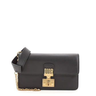 Christian Dior Dioraddict Clutch with Chain Leather
