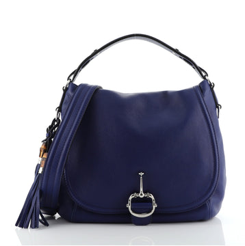 Gucci Techno Horsebit Convertible Hobo Leather Large