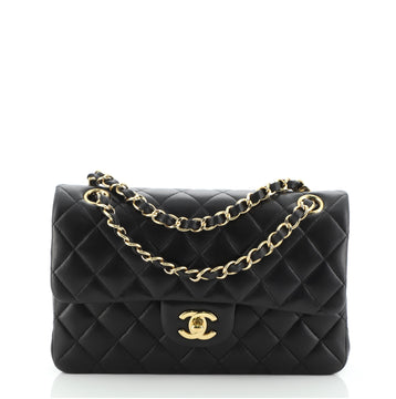 Chanel Vintage Classic Double Flap Bag Quilted Lambskin Small