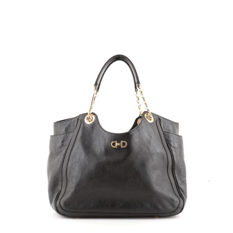 Salvatore Ferragamo Betulla Chain Tote Leather Medium