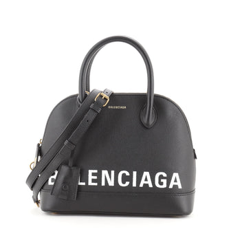 Balenciaga Logo Ville Bag Leather Small
