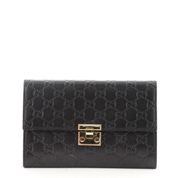 Gucci Padlock Clutch Guccissima Leather
