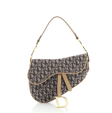 Vintage Saddle Bag Diorissimo Canvas Medium