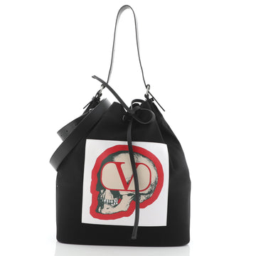 Valentino x Undercover Bucket Bag Printed Nylon