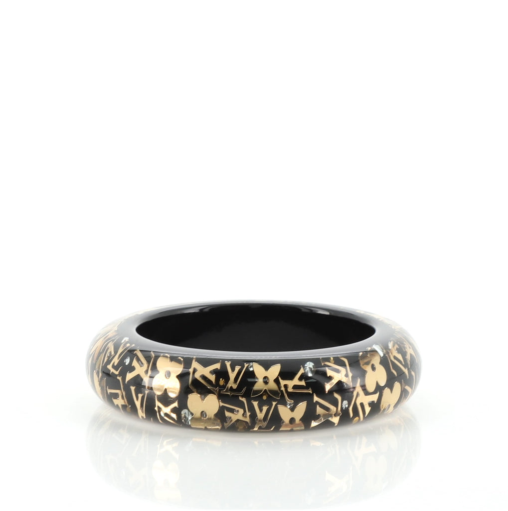 Bonhams : Louis Vuitton a Brown and Gold Monogram Resin Inclusion Bangle