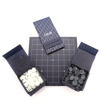 Christian Dior Checkers Board Game Set Wood and Stone