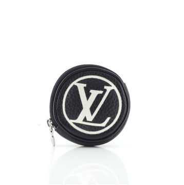Louis Vuitton Round Coin Purse Keychain Taurillon Leather