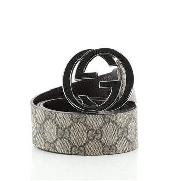 Gucci Interlocking G Belt GG Coated Canvas Wide