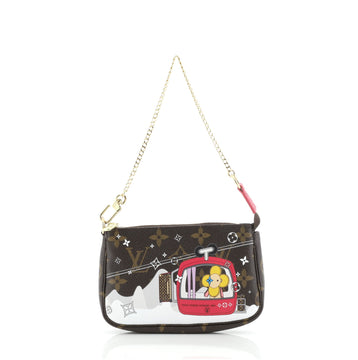 Louis Vuitton Pochette Accessoires Limited Edition Monogram Canvas Mini