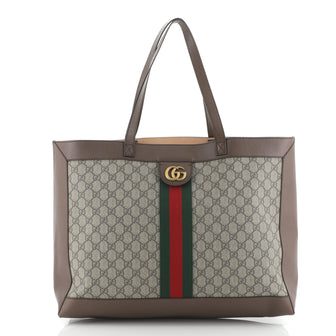 Gucci Ophidia Soft Open Tote GG Coated Canvas East West