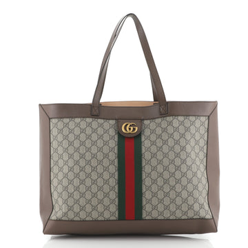 Gucci Ophidia Soft Open Tote GG Coated Canvas East West