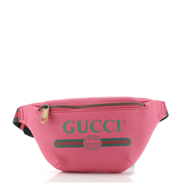 Gucci Logo Belt Bag Printed Leather Small