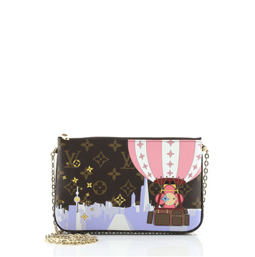 Louis Vuitton Double Zip Pochette Limited Edition Vivienne Xmas Monogram Canvas
