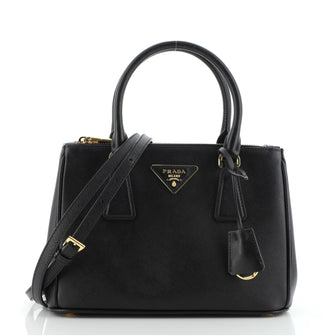 Prada Galleria Double Zip Tote Saffiano Leather Small