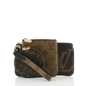Louis Vuitton Trio Pouch Limited Edition Reverse Monogram Giant