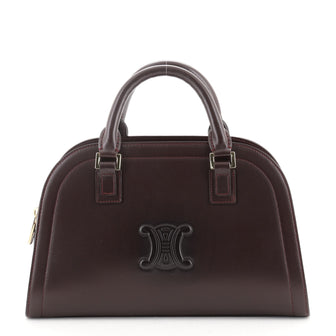 Celine Vintage Dome Satchel Leather with Embellished Detail Medium