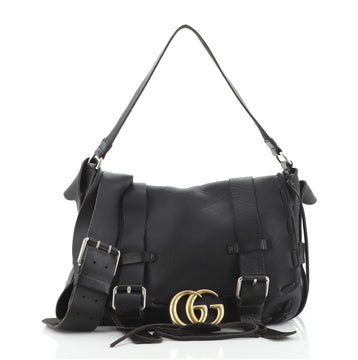 Gucci GG Marmont Laced Messenger Leather Large