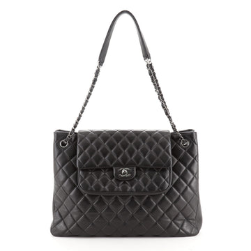 Chanel Classic Flap Shopping Tote Quilted Lambskin Large