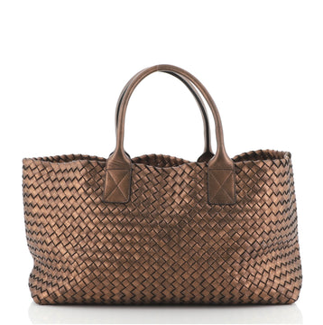 Bottega Veneta Cabat Tote Intrecciato Metallic Nappa Medium
