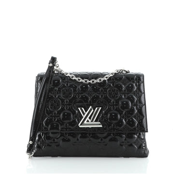 Louis Vuitton Twist Chain Shoulder Bag Malletage Flower Patent