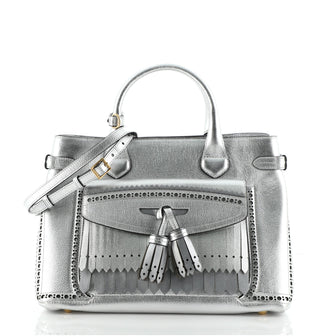 Burberry Brogue Banner Convertible Tote Leather Medium