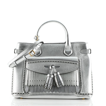Burberry Brogue Banner Convertible Tote Leather Medium